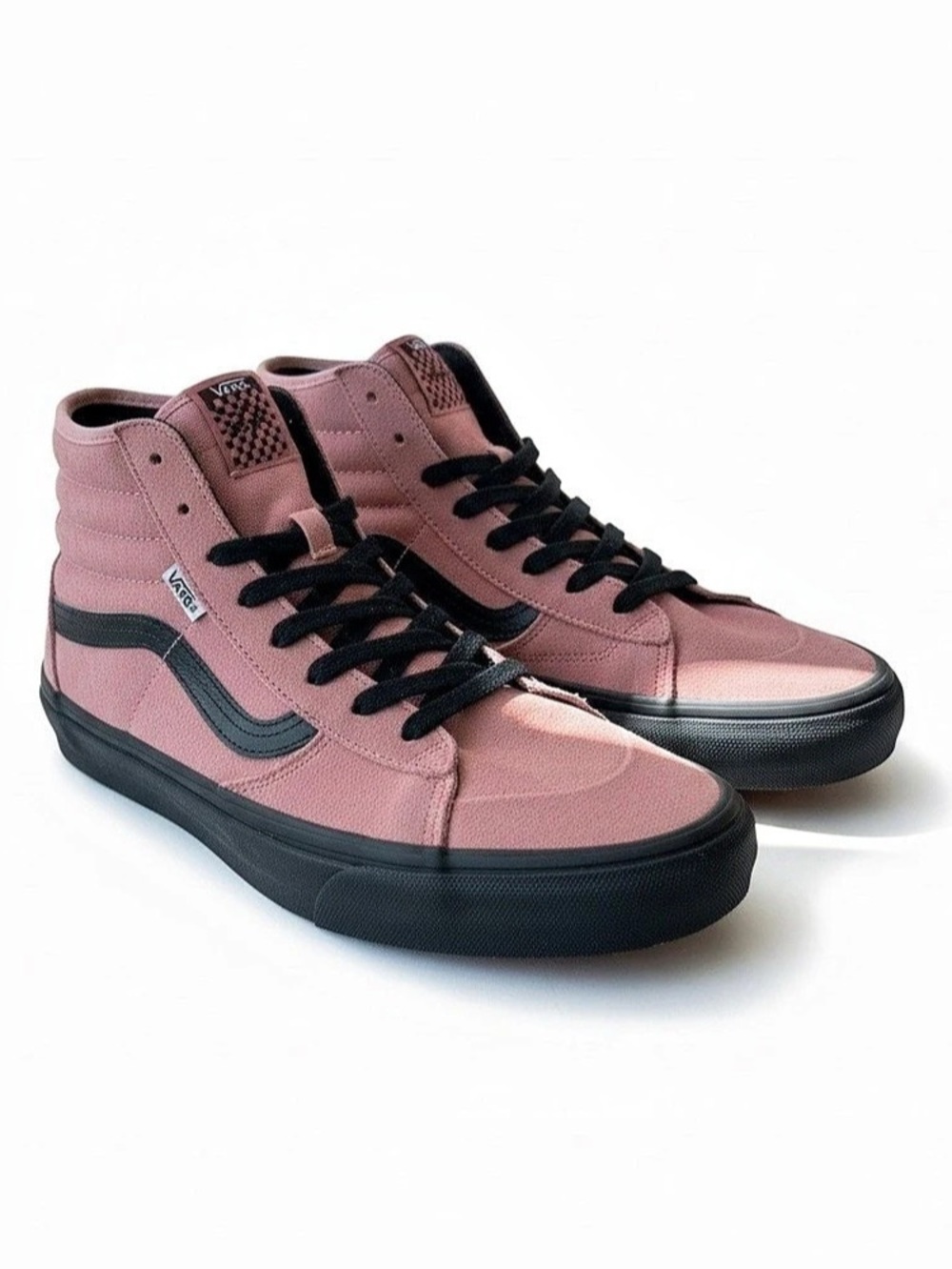 Vans Sk8-Hi High Top Sneakers in Pink & Black